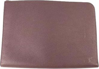 Louis Vuitton Pre-owned Clutch bag- Pochette - Dames - Vintage Clutch - Bruin - ONE Size - Leer - Vintage