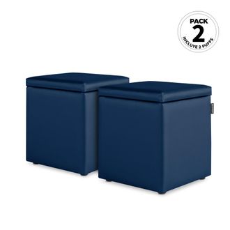 Happers Puff Cubo Arc&oacute;n Polipiel Azul Pack 2 Unidades Azul