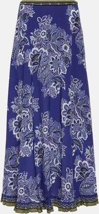 Etro Floral silk maxi skirt