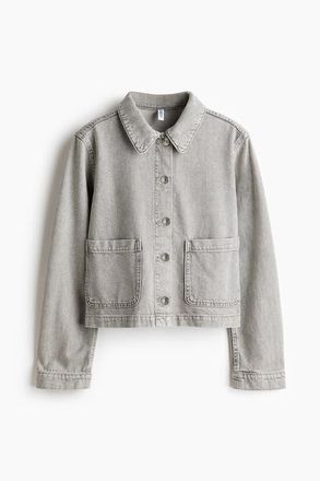 H&M Denim Jacket in Light Denim Gray at Nordstrom, Size Xx-Large