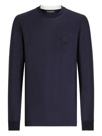 Dolce & Gabbana crew neck long-sleeve T-shirt - Blue
