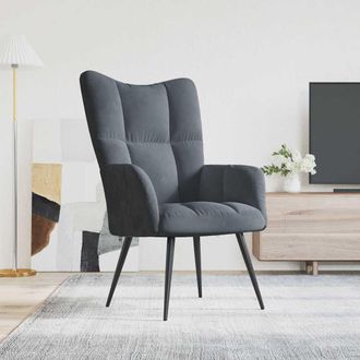 vidaXL Sill&oacute;n De Relax De Terciopelo Gris Oscuro Vidaxl