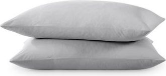 Bare Home 400 Thread Count Organic Cotton Sateen Pillowcase Set in Light Grey at Nordstrom, Size Standard