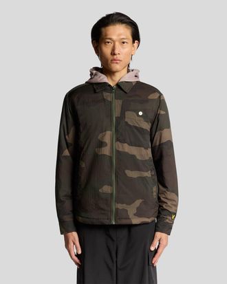 Lyle & Scott Camouflage Ge&iuml;soleerd Overshirt - Grijs
