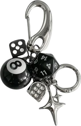 Generic Dice Charm Keychain - Aesthetic Bag Charm for Keys & Backpacks | Cute Accessories for Purse, Phone & Jewelry | Gamer Gift for Girls & Teens