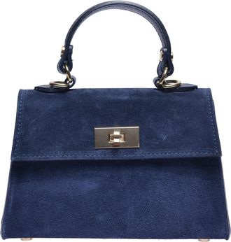 Anna Luchini Blauw Rundleer Tas