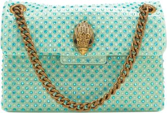 Kurt Geiger Tassen, Dames, Groen, ONE Size, Fabric Mini Kensington