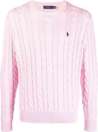Polo Ralph Lauren cable-knit sweater - men - Cotton - L - Pink