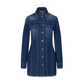 Liu Jo Corto Vestito Camicia in Denim - - Dresses - Donna - Blu - M