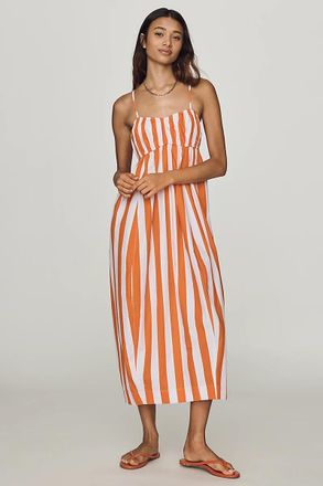 Maeve 100% Cotton Barrel Midi Dress