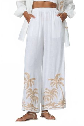 Lusana Embroidered Pants In Palma