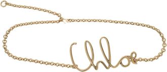 Chlo&eacute; Messing riem met kettingen - Dames - Riemen - Geel - ONE Size - Accessoires