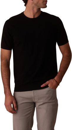 The Normal Brand Taylor Short Sleeve Crewneck Sweater in Black at Nordstrom, Size Xx-Large