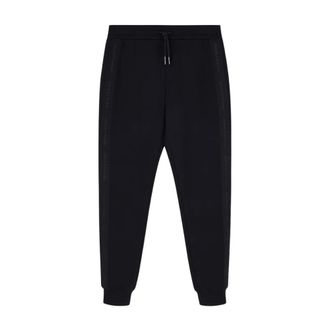 A|X Armani Exchange Regular Fit Broek van Bonded Stretchkatoen Jersey - Heren - Broeken - Zwart - Maat: L Katoen