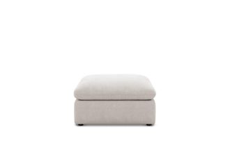 Castlery Customized Ivory Small Ottoman | Dawson by Castlery