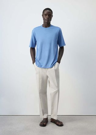 Mango T-shirt relaxed-fit 260 gsm blu - Uomo - XXL - MANGO MAN