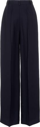 Mant&ugrave; Crease Front Womens Trousers In Navy Blue