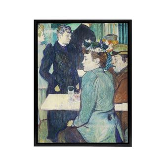 Artery8 Corner in Moulin de la Galette Framed Canvas Wall Art Print Lautrec in Blue | Size: W24 x H32