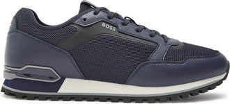 BOSS Boss Parkour Panelled Mesh Sneakers - Navy - 10 (IT44 / UK10)