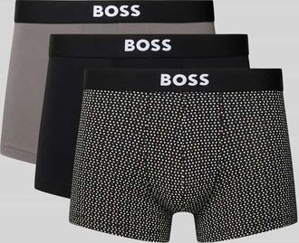 HUGO BOSS Trunks aus Bio-Baumwoll-Mix Modell TRUNK 3P ONE im 3er-Pack in Hellgelb, Größe XXL