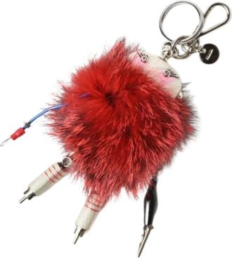 Prada Pre-owned Accessories, unisex, Red, Size: ONE SIZE Pre-owned Canvas Key-holder