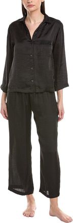 Natori 2pc Ashley Washed Satin Icon Notch Pajama Set
