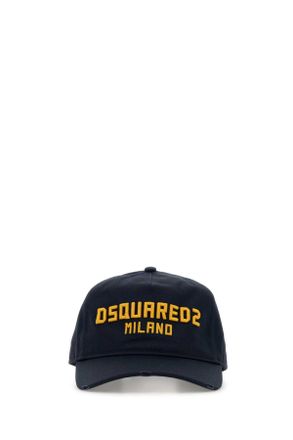 Dsquared2 Navy Blue Cotton Baseball Cap