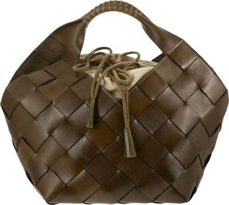 Dragon Botteghe geflochtene Ledertasche