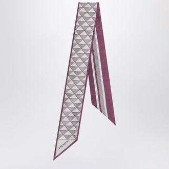 Prada Mauve printed silk twill scarf
