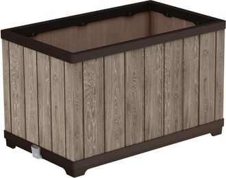 Keter Signature Rectangle Planter - Ashwood Brown