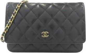 Chanel Pre-owned Timeless Classic Caviar Skin Chain Wallet - - Pre-owned - Donna - Nero - ONE SIZE