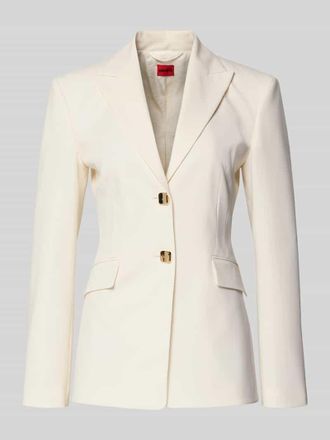 HUGO BOSS Shaped Fit Blazer mit steigendem Revers Modell ASMALLA in Offwhite, Gr&ouml;&szlig;e 32