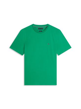 Tommy Hilfiger T-Shirt TOMMY HILFIGER ESSENTIAL REGULAR FIT SOLID mit Stickerei, Herren, Gr. XXL, gr&uuml;n (nouveau gr&uuml;n), Single Jersey, Obermaterial: 100% Baumwolle, u