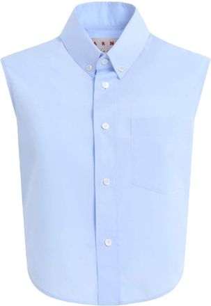 Marni sleeveless cotton shirt - women - Cotton - 44 - Blue