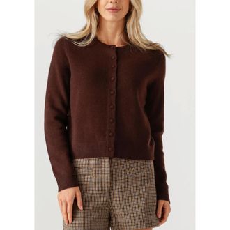 Suncoo Geski Cardigan - Dames - Truien - Bruin - Maat: XS Wol