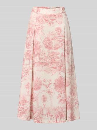 Seductive Midirock im Allover-Look Modell PALMIRA in Rosa, Gr&ouml;&szlig;e 32