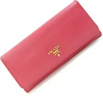Prada Saffiano Peonia Pink Saffiano Metal Leather Long Wallet (Bi-Fold) (Pre-Owned)