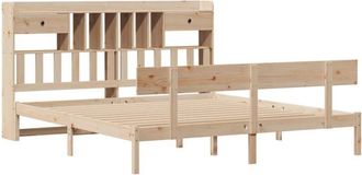 vidaXL Bookcase Bed without Mattress 180x200 cm Super King Solid Wood Pine Vidaxl