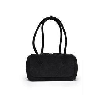 Aesther Ekme Tassen, Dames, Zwart, ONE Size, Leer, Lagune Bowling Bag