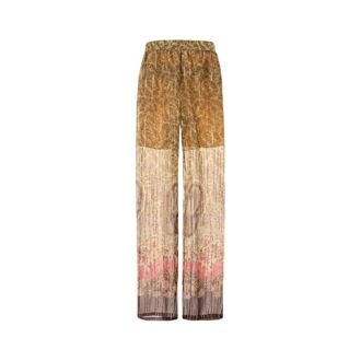 Valentino Garavani Pekin Wide-Leg Pant - female - Valentino Garavani - Wide Trousers - Multicolor - XS - Trousers