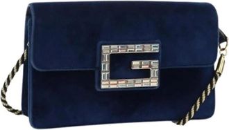 Gucci Pre-owned Shoulder Bags, female, Blue, Size: ONE SIZE Pre-owned Vintage Shoulder Bag