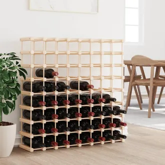 vidaXL Vidaxl - Botellero Para 72 Botellas Madera Maciza Pino 90,5x23x90,5 Cm
