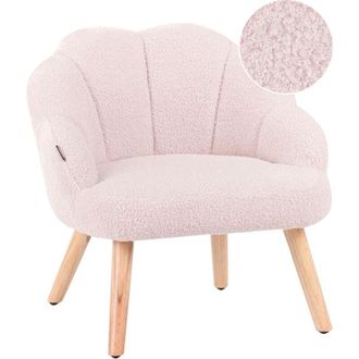 Beliani Beliani - Kids Armchair Upholstered Chair for Children Wooden Legs Pastel Pink Miland