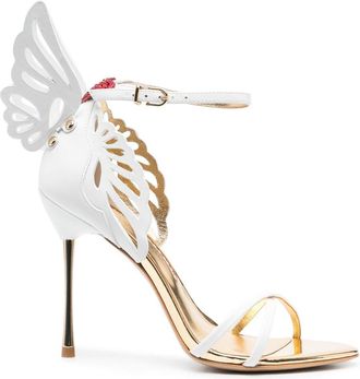 Sophia Webster Heavenly 100mm butterfly sandals - women - Calf Leather/Calf Leather/Calf Leather - 35,5 - White