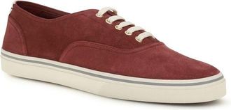 Brunello Cucinelli Mens Bordeaux Calf Leather Bos Taurus Low Top Sneakers