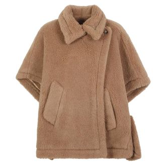 Max Mara Capa Tebe Teddy - Jackets - Mujer - Marr&oacute;n - ONE SIZE