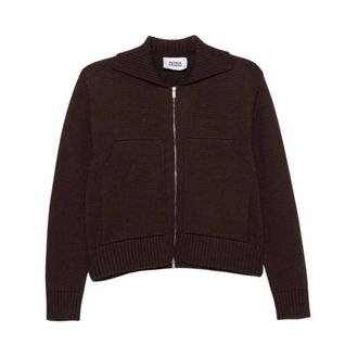 Alpha Studio Cardigan con zip a coste - - Knitwear - Donna - Marrone - M
