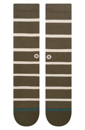 Stance Heritage Crew Socks in Olive at Nordstrom, Size Large