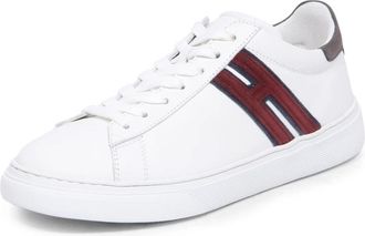 Hogan H365 Allacciato H Canaletto - Heren - Sneakers - Wit - 40 1/2 EU - Leer - Schoenen
