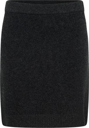 MY ESSENTIAL WARDROBE Tracy Knit Rok - Dames - Korte rokken - Grijs - M - Wol - Rokken